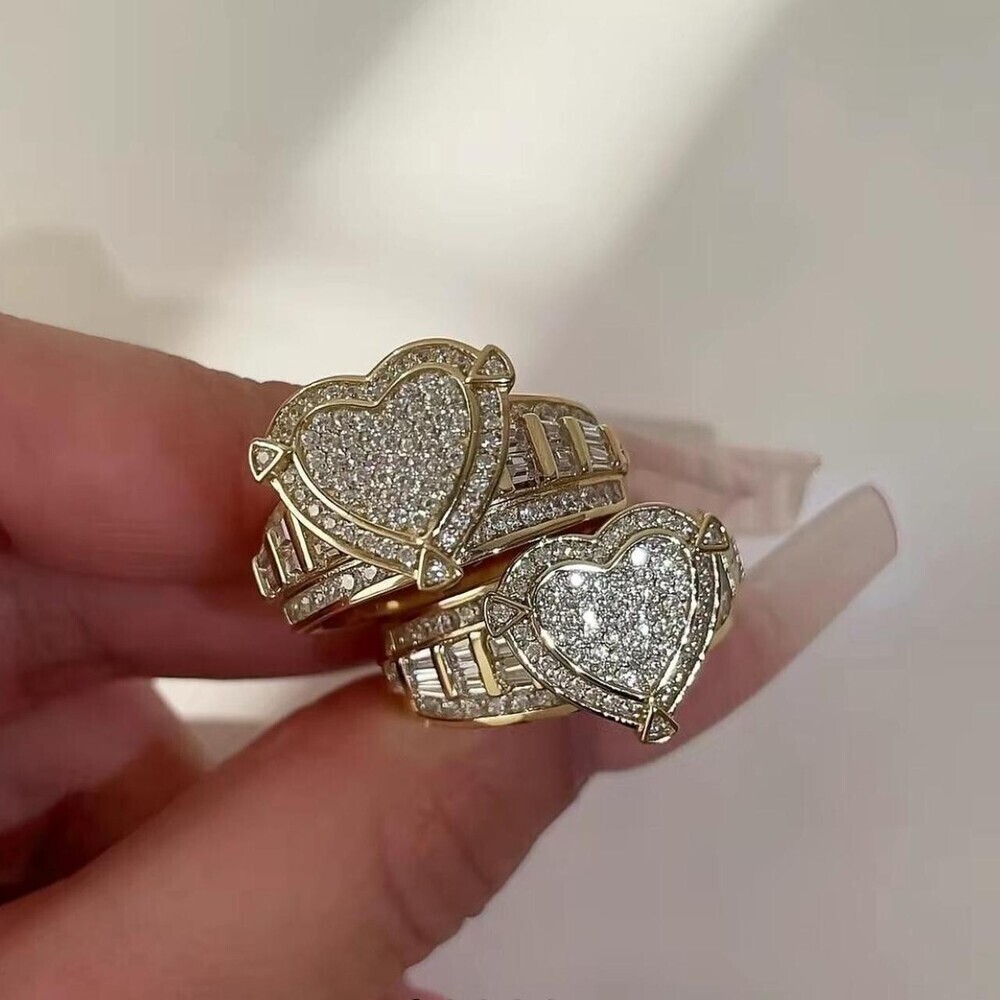Gold Heart Ring Size 7